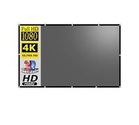 JOXLOVER Cortina de Pantalla de proyección Plegable, Cortina de proyector antiluz de Metal, 100, 120, 130 Pulgadas, for Cine en casa, Cine y Oficina(110 Inches 16:9)