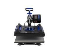 JOXLOVER Máquina de Transferencia térmica for Camisetas 30 oz con Cabezal Giratorio 360° y tecnología Digital for el Estampado Recubrimiento para almacenes e Industrias logísticas(15x15in Blue)