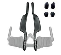 Joxvizx Manillar de carbono para bicicleta TT con reposabrazos, barra aerodinámica, extensión de manillar de triatlón, triatlón, extremos de barra de bicicleta, piezas de manillar Bullhorn de 22,2 mm