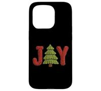 Joy - Árbol de Navidad de Punto, Invierno, Vacaciones, Familia, a Juego, Acogedor Carcasa para iPhone 15 Pro