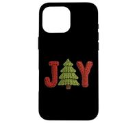 Joy - Árbol de Navidad de Punto, Invierno, Vacaciones, Familia, a Juego, Acogedor Carcasa para iPhone 16 Pro MAX
