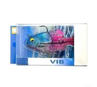Joy Bean Drill Fish - Señuelo suave de 6,5 cm, 15 g, para pesca de lubina con función de brillo y acción de perturbación del agua (6,5 cm, 15 g, 6 #)