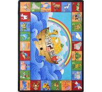 Joy Carpets Alfombra infantil Essentials Inspirational Noah's alfabeto animales, multicolor, 7,62 cm x 147,16 cm