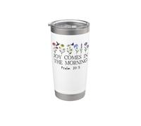 Joy Comes in the Morning Sign Christian Scripture Psalm 30:5 Vaso térmico de acero inoxidable de doble pared