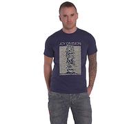 Joy Division Camiseta Unknown Pleasures Band Logo Oficial Unisex Denim Azul, azul, M