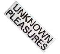 Joydivision Parche termoadhesivo Unknown Pleasures – texto en inglés, blanco/negro, talla única