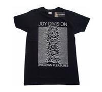 JOY DIVISION Unknown Pleasures White On Black Camiseta Licencia Oficial Manga Co
