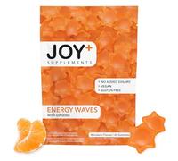 JOY+ - Energy Waves - Gominolas de Energía, multivitamínicas con Ginseng, y Coenzima Q10. Sabor Mandarina. 60 Gummies. Apoya al metabolismo energético y disminuye la fatiga. Sin Azúcares Añadidos
