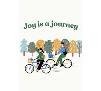 Joy Is a Journey Notebook - B5 Aesthetic Illustrated Journal | Cute Cycling & Nature Theme Notebook for Teens & Adults | Travel, Study, Daily Writing