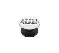 Joy is an Act of Resistance Rainbow Pride Month Human Rights PopSockets PopGrip Adhesivo