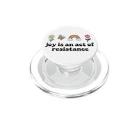 Joy is an Act of Resistance Rainbow Pride Month Human Rights PopSockets PopGrip para MagSafe