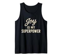 Joy Is My Superpower Inspirador Simple Motivacional Camiseta sin Mangas