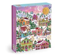 Galison Rompecabezas Joy Laforme Snowcap Village 1000 piezas con foil