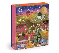 Galison Rompecabezas Spooky Village de Joy Laforme – Foil – 1000 piezas