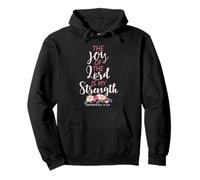 Joy of The Lord Is My Strength Escritura Christian Floral Sudadera con Capucha