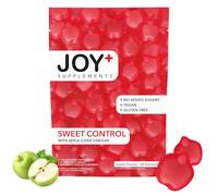 JOY+ - SWEET CONTROL - Gominolas para el Control de Glucosa con Vinagre de Manzana, Cromo, Ácido Fólico, Vitaminas B6 y B12. Sabor Manzana. 60 Gummies. Sin Azúcares añadidos