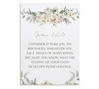 Joy Themed Poster Floral Scripture Style Bedroom Living Decor