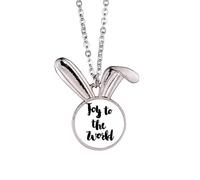 Joy To The World - Collar con colgante de conejo, diseño de conejo
