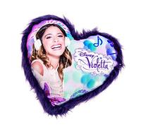 Joy Toy 15565 Violetta Cojín Forma de Corazón sintético, Multicolor 12 x 12 x 8 cm