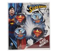 Joy Toy 301013 - Superman Imanes 2.5 cm de cristal, 4 piezas en paquete de regalo, 1 x 8.5 x 9.5 cm , color/modelo surtido