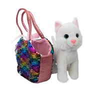 Joy Toy 52268 Catty Peluche de 20 cm en Bolsa mágica de Lentejuelas, 13 x 25 x 20 cm, Multicolor