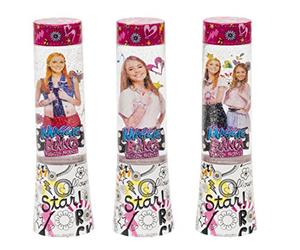 Joy Toy 66932 12 Maggie & Bianca LED de glitzerlampen 4, 5 x 4, 5 x 15 cm en Tube del paquete de pilas - 3 diseños diferentes - La entrega, recibe una de esas Diseños Después de azar