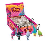 Joy Toy 67687-24 - llavero con clip de Trolls, 3D, modelos surtidos, 1 unidad