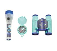 Joy Toy Dragons 76064 Adventur-Set - Juego de 3 Piezas (prismáticos, brújula y Linterna), Color Azul Oscuro