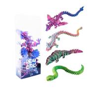 Joy Toy - Drakliths 24159 - Animales Impresos en 3D; dragón con alas - Serpiente - cocodrilo; Animales Totalmente móviles, Juguete inquieto (no se Puede Elegir!)