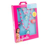 Joy Toy - Juego de joyas Barbie: pulsera, collar, 2 anillos en paquete de regalo 12 x 4 x 18 cm