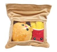 Joy Toy - Yummis Together Hamburguesas y Patatas Fritas - 2 Peluches de 15 cm en Bolsa de Peluche de 21 x 21 cm