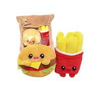 Joy Toy - Yummis Together Hamburguesas y Patatas Fritas - 2 Peluches de 15 cm en Bolsa de Peluche de 21 x 21 cm