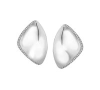 Joya Breil TJ3917 colección Retwist, pendientes para mujer de acero, cristales color plata talla 4 con cristal