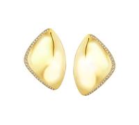 Joya Breil TJ3918 colección Retwist, pendientes para mujer de acero, cristales color oro talla 4 con cristal