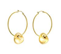 Joya BREIL TJ4022 de la colección B ROCKS, PENDIENTES DE MUJER en ACERO color PLATA, talla 45, SIN PIEDRAS