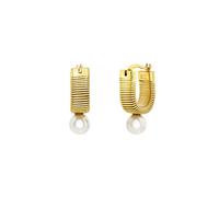 Joya colección BREIL TJ4052 STYLIZE, PENDIENTES DE MUJER en ACERO, PERLAS NATURALES color ORO talla 23 SIN PIEDRAS