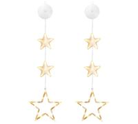 Joyan Set de 2 Luces LED con Estrella y Ventosa, Luces de Navidad, Blanco Cálido, Decoración para Ventana Interior y Exterior, para Navidad y Fiesta