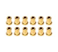 Joyance 12 casquillos de cuerda de guitarra a través del cuerpo, 12 casquillos de guitarra con hebilla de montaje, bujes negros a través del cuerpo para piezas de instrumentos musicales