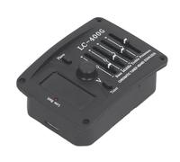 Joyance Chromatic Tuner4 Band Equalizer Guitarra Acústica Ecualizador de 4 bandas, EQ Preamplificadores Piezo Pickup Sistema de sintonizador cromático, modelo LC-400G, para un mejor control de sonido