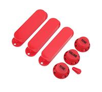 Joyance Funda de batería de guitarra con punta de interruptor de una sola bobina, bolsa de batería aislada de plástico de 9 V con cable de 2 núcleos para bajo ukelele, negro, cubierta de compartimento