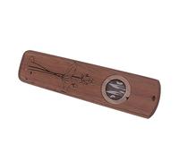 Joyance Kazoo Flauta de madera Kazoo, instrumento de viento Kazoo de nogal para acompañamiento de guitarra y ukelele, armónica de diafragma, instrumento de juego de madera