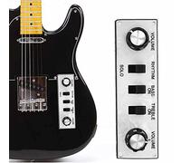 Joyance Placa de control con perilla de control de bajo eléctrico con perillas, placa de control de graves de 2 agujeros para Fender 51 P, piezas y accories, construcción de metal