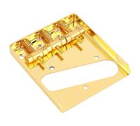 Joyance Puente de guitarra eléctrica, juego de puente de metal para guitarra eléctrica, parte trasera de calidad para guitarra eléctrica, acabado dorado, acory de repuesto para cola de puente de