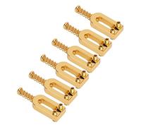 Joyance Sillines de puente de trémolo para guitarra eléctrica, 6 piezas de sillín de metal en forma de U, repuesto para trémolo, compatible con varios modelos de guitarra