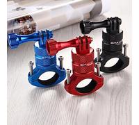 Joyance Soporte adaptador de manillar de aleación de aluminio de rotación de 360 grados, compatible con Hero 11 10 9 8, Dragon Touch, accesorios de cámara de bicicleta