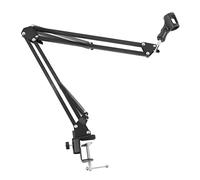 Joyance Soporte de micrófono, brazo de suspensión universal de doble resorte, soporte de micrófono ajustable para transmisión en vivo y uso doméstico, resistente, compatible con la mayoría de
