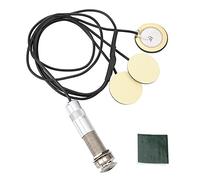 Joyance Transductor de bajo, pastilla de guitarra, transductor piezoeléctrico autoadhesivo para ukelele acústico, negro, adecuado para bajo, guitarra clásica, violín y banjo