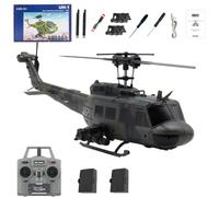 JOYARCH Helicóptero C032 UH-1 Huey RC, helicóptero sin escobillas de 6 canales a escala 1/48 con posicionamiento de flujo óptico, vuelo invertido con un clic y estabilizado giroscopio, modelo de avión