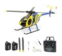 JOYARCH RC ERA C184 MD500 - Helicóptero RC para adultos, 2.4 G, 4 canales, 6 ejes, sin control remoto, avión de vuelo ultra estable con sensor óptico y transmisor mejorado - 2 baterías