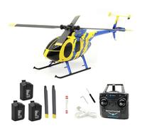 JOYARCH RC ERA C184 MD500 - Helicóptero RC para adultos, 2.4 G, 4 canales, 6 ejes, sin control remoto, avión de vuelo ultra estable con sensor óptico y transmisor mejorado - 3 baterías